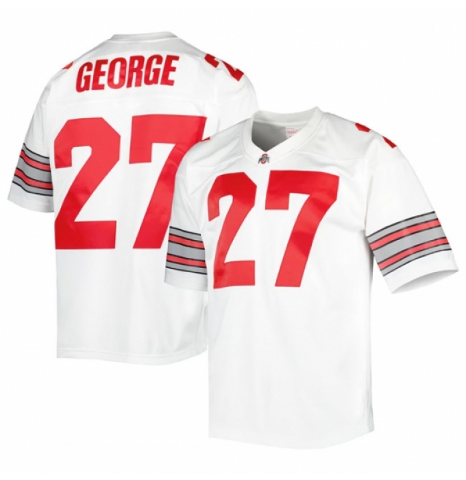 Men's Ohio State Buckeyes #27 Eddie George White Stitched Jersey