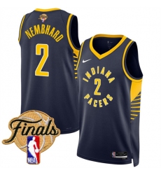 Men's Indiana Pacers #2 Andrew Nembhard Navy 2025 Finals Icon Edition Stitched Basketball Jersey