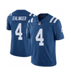 Men's Indianapolis Colts #4 Sam Ehlinger Blue Vapor Untouchable Stitched Jersey