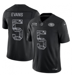 Men's San Francisco 49ers #5 Mike Evans Black 2026 F.U.S.E. Salute to Service Limited Stitched Football Jersey