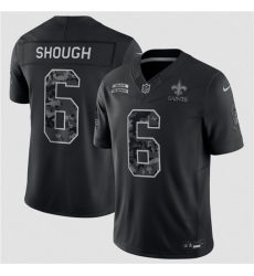 Men's New Orleans Saints #6 Tyler Shough Black F.U.S.E. 2026 Salute to Service Limited Football Stitched Jersey