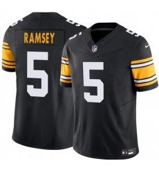 Men's Pittsburgh Steelers #5 Jalen Ramsey Black 2025 F.U.S.E. Alternate Vapor Limited Football Stitched Jersey