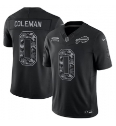 Men's Buffalo Bills #0 Keon Coleman Black 2026 F.U.S.E. Salute to Service Limited Stitched Football Jersey