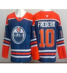 Men's Edmonton Oilers #18 Zach Hyman Blue Authentic Jersey