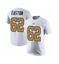 Football New Orleans Saints #62 Nick Easton White Rush Pride Name & Number T-Shirt