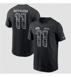 Men's Seattle Seahawks #11 Jaxon Smith-Njigba Black 2026 Salute to Service Name & Number T-Shirt