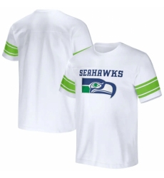 Men's Seattle Seahawks White X Darius Rucker Collection Football Striped T Shirt