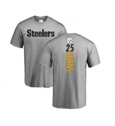 Football Pittsburgh Steelers #25 Artie Burns Ash Backer T-Shirt