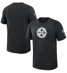 Men's Pittsburgh Steelers Black 2026 Salute to Service Slub T-Shirt
