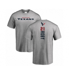 Football Houston Texans #21 Bradley Roby Ash Backer T-Shirt