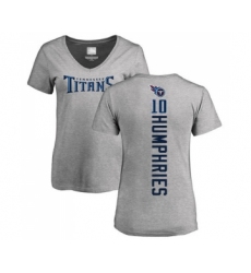 Football Women's Tennessee Titans #10 Adam Humphries Ash Backer T-Shirt