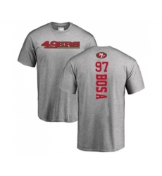 Football San Francisco 49ers #97 Nick Bosa Ash Backer T-Shirt