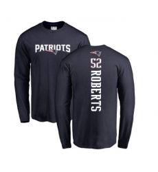 Football New England Patriots #52 Elandon Roberts Navy Blue Backer Long Sleeve T-Shirt
