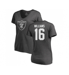 Football Women's Oakland Raiders #16 Tyrell Williams Ash One Color T-Shirt