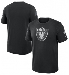 Men's Las Vegas Raiders Black 2026 Salute to Service Slub T-Shirt