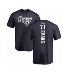 Football Los Angeles Rams #71 Bobby Evans Navy Blue Backer T-Shirt