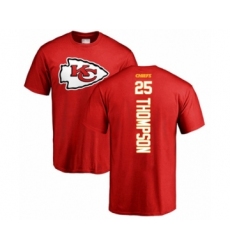 Football Kansas City Chiefs #25 Darwin Thompson Red Backer T-Shirt