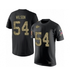 Football Men's Kansas City Chiefs #54 Damien Wilson Black Camo Salute to Service T-Shirt