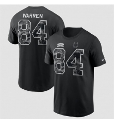 Men's Indianapolis Colts #84 Tyler Warren Black 2026 Salute to Service Name & Number T-Shirt
