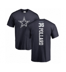 Football Dallas Cowboys #36 Tony Pollard Navy Blue Backer T-Shirt