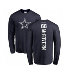 Football Dallas Cowboys #66 Connor McGovern Navy Blue Backer Long Sleeve T-Shirt