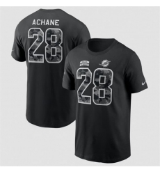Men's Miami Dolphins #28 De’Von Achane Black 2026 Salute to Service Name & Number T-Shirt