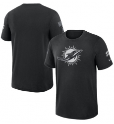 Men's Miami Dolphins Black 2026 Salute to Service Slub T-Shirt