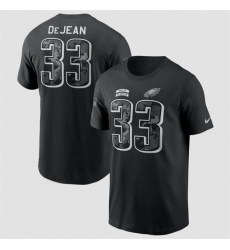 Men's Philadelphia Eagles #33 Cooper DeJean Black 2026 Salute to Service Name & Number T-Shirt