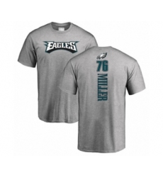 Philadelphia Eagles #76 Shareef Miller Ash Backer T-Shirt