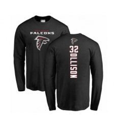 Football Atlanta Falcons #32 Qadree Ollison Black Backer Long Sleeve T-Shirt