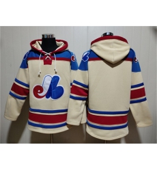 Men's Philadelphia Phillies Blank Cream Ageless Must-Have Lace-Up Pullover Hoodie