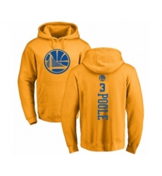 Basketball Golden State Warriors #3 Jordan Poole Gold One Color Backer Pullover Hoodie