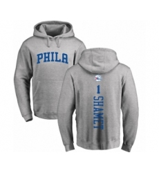 NBA Nike Philadelphia 76ers #1 Landry Shamet Ash Backer Pullover Hoodie