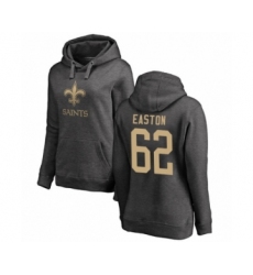 Football Women's New Orleans Saints #62 Nick Easton Ash One Color Pullover Hoodie