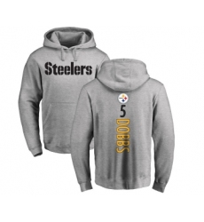 Football Pittsburgh Steelers #5 Joshua Dobbs Ash Backer Pullover Hoodie