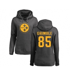 Football Women's Pittsburgh Steelers #85 Xavier Grimble Ash One Color Pullover Hoodie