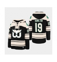 Men's Carolina Hurricanes #19 Dougie Hamilton Black Ageless Must-Have Lace-Up Pullover Hoodie
