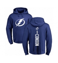 Hockey Tampa Bay Lightning #1 Mike Condon Royal Blue Backer Pullover Hoodie