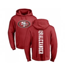 Football San Francisco 49ers #56 Kwon Alexander Red Backer Pullover Hoodie