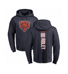Football Chicago Bears #88 Riley Ridley Navy Blue Backer Pullover Hoodie