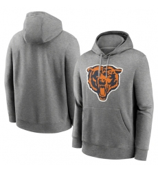 Men's Chicago Bears Heather Gray Primary Logo Long Sleeve Hoodie