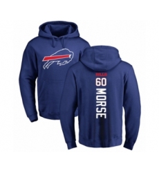 Football Buffalo Bills #60 Mitch Morse Royal Blue Backer Pullover Hoodie