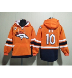 Men's Denver Broncos #10 Bo Nix Orange Ageless Must-Have Lace-Up Pullover Hoodie