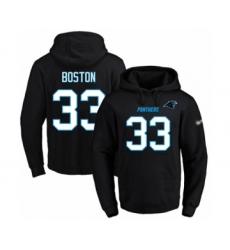 Football Men's Carolina Panthers #33 Tre Boston Black Name & Number Pullover Hoodie