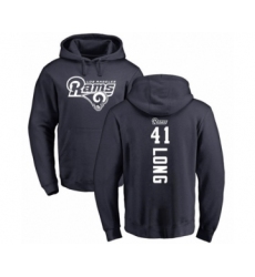 Football Los Angeles Rams #41 David Long Navy Blue Backer Pullover Hoodie