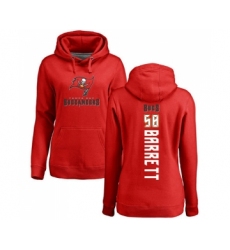 Football Women's Tampa Bay Buccaneers #58 Shaquil Barrett Red Backer Pullover Hoodie