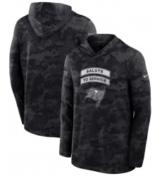Men's Tampa Bay Buccaneers Black 2026 Salute to Service Sideline Lightweight Dri-FIT Long Sleeve Hoodie
