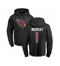 Football Arizona Cardinals #1 Kyler Murray Black Name & Number Logo Pullover Hoodie