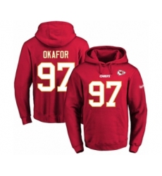 Football Men's Kansas City Chiefs #97 Alex Okafor Red Name & Number Pullover Hoodie