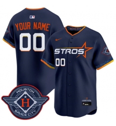 Men's Houston Astros Active Player Custom Navy 2025 City Connect Limited Stitched Baseball Jersey